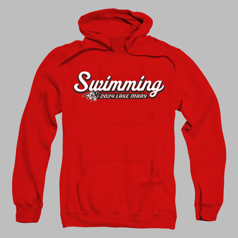 LMHS Swim Script Hoodie