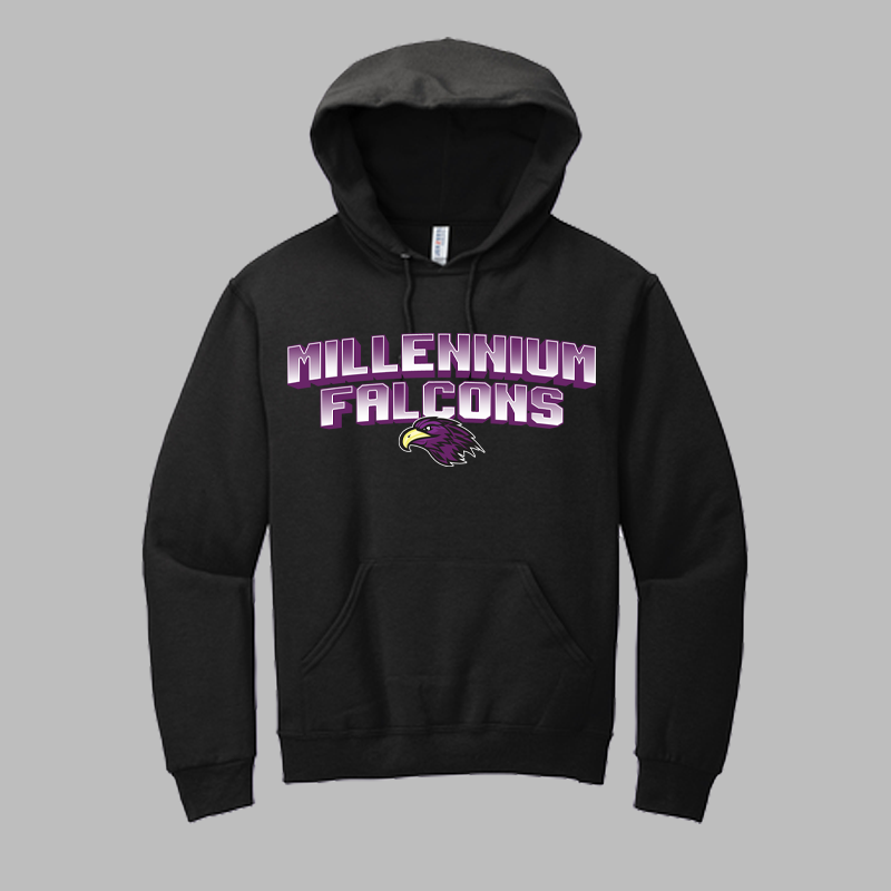 Millennium Falcons Block Text Hoodies
