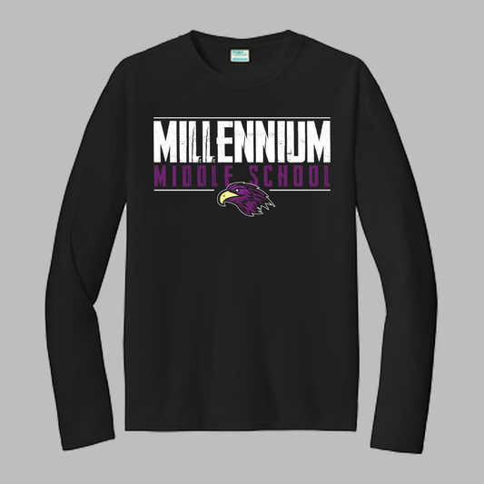 Millennium Falcons Stretched Text Long Sleeve