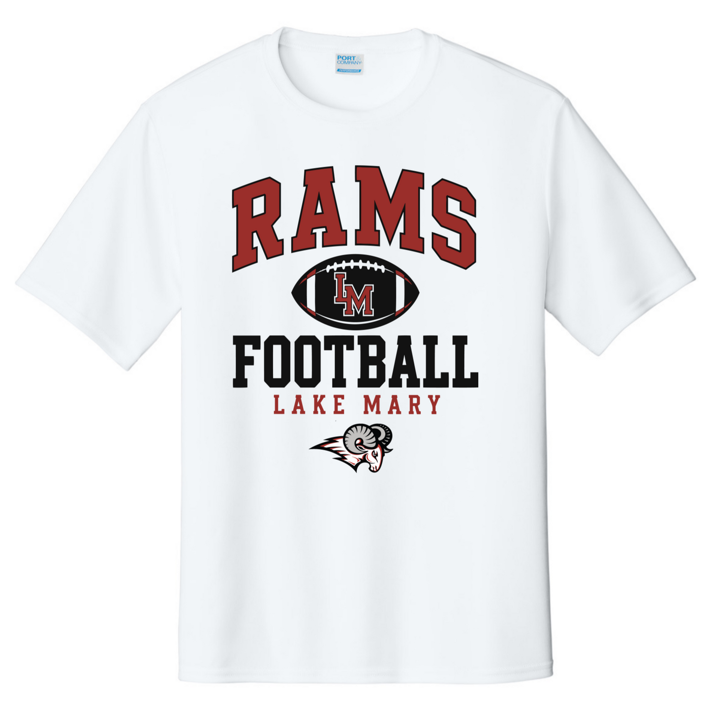 Rams LM Football Black Short Sleeve