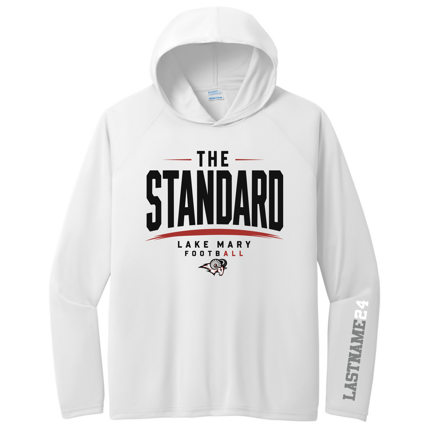 The Standard Black Personalized Long Sleeve Hoodie