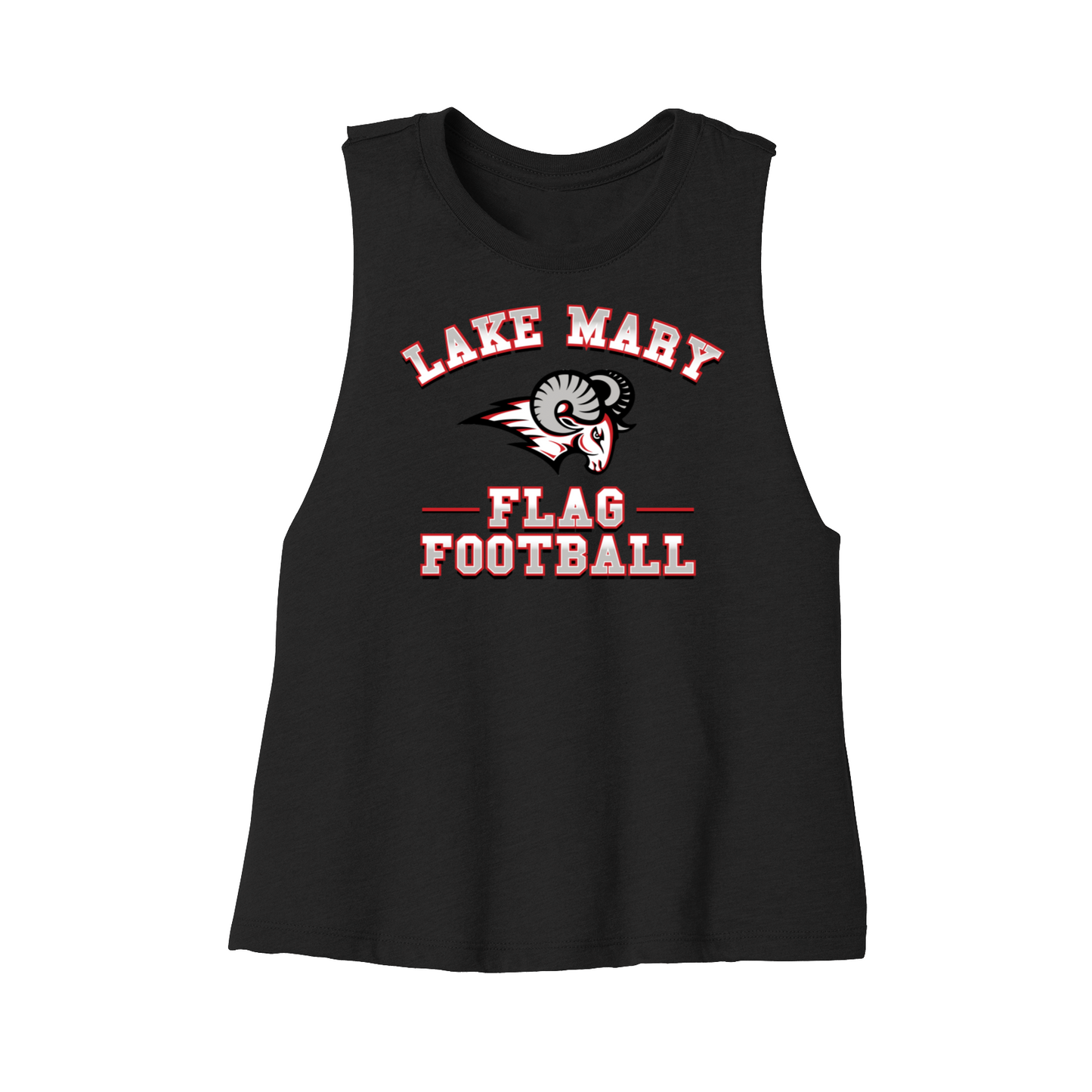 Lake Mary Flag Football Arch Cotton Tank - Crop Tank