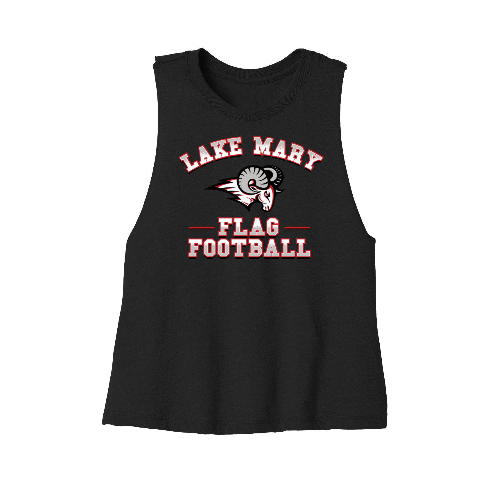 Lake Mary Flag Football Arch Cotton Tank - Crop Tank