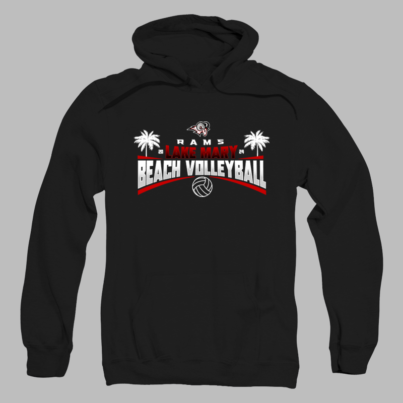 Beach Volleyball Palms Hoodie