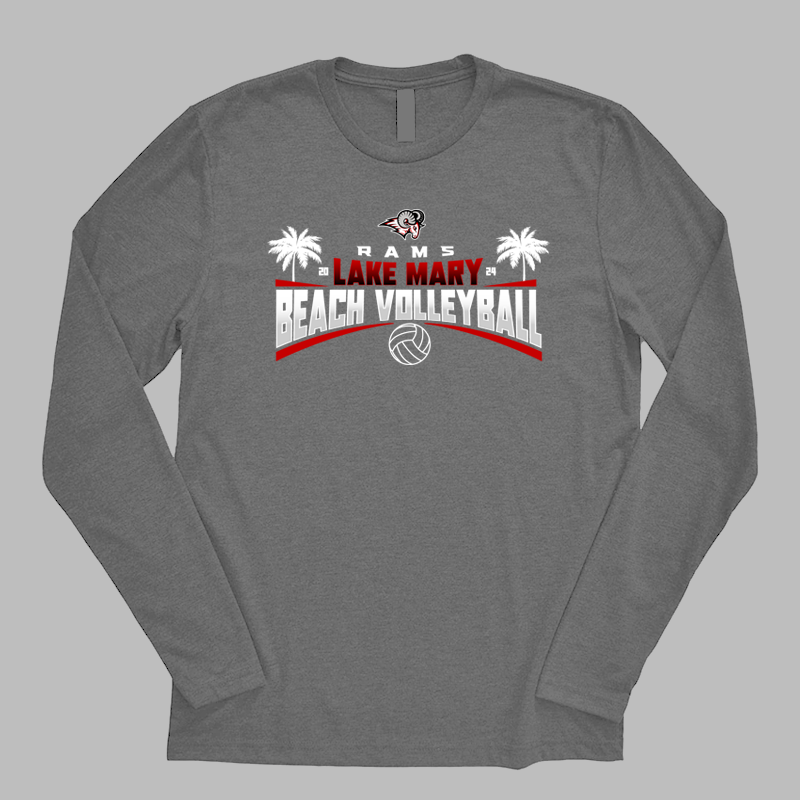 Beach Volleyball Palms Long Sleeve Tee