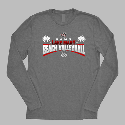 Beach Volleyball Palms Long Sleeve Tee