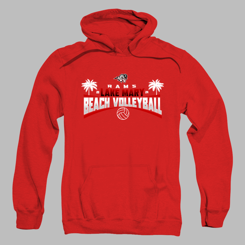 Beach Volleyball Palms Hoodie