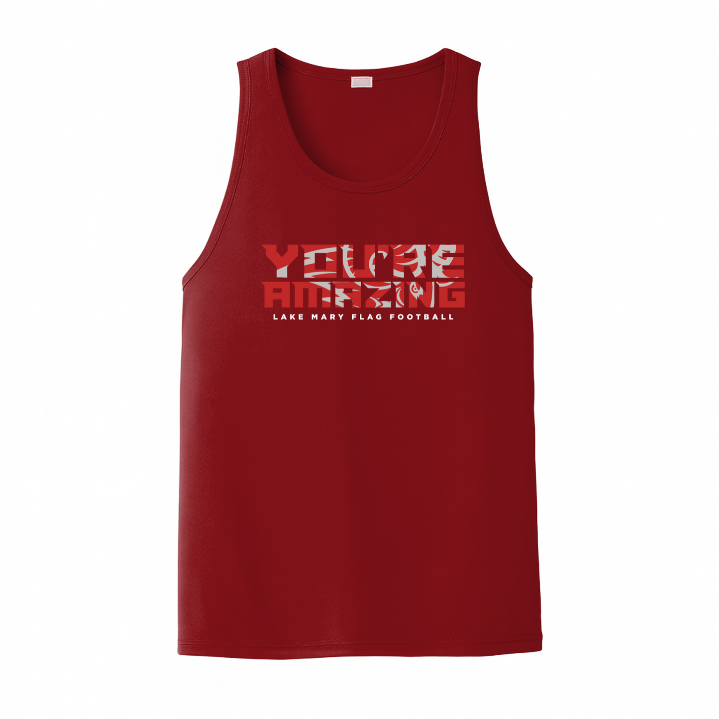 Lake Mary Flag Football You're Amazing Mock Turtleneck - Mens Tank