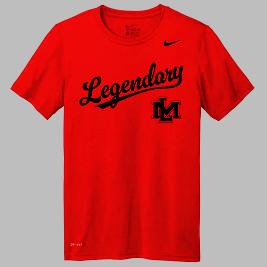 LMHS Legendary Logo Nike Dri-Fit Red Tee