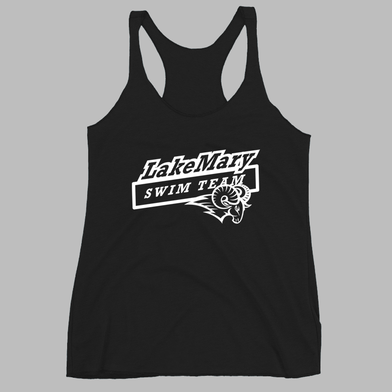 Swim Team Black Fitted Tank