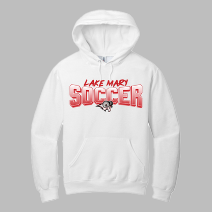 Lake Mary Soccer Block Text Crew Necks and Hoodies