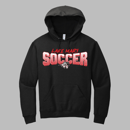 Lake Mary Soccer Block Text Crew Necks and Hoodies