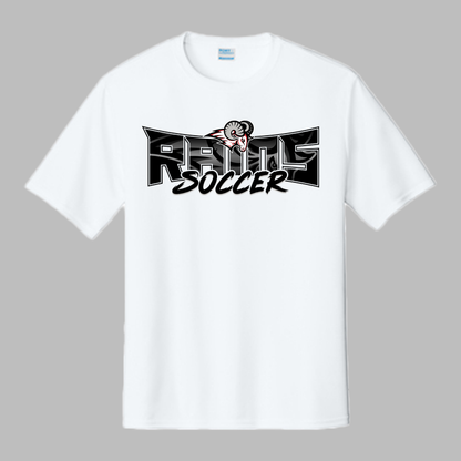 Rams Soccer Black Text Tee