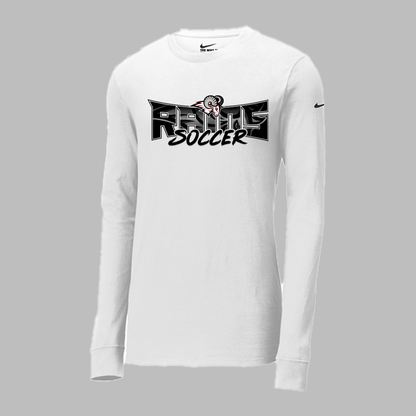 Rams Soccer Black Text Long Sleeve