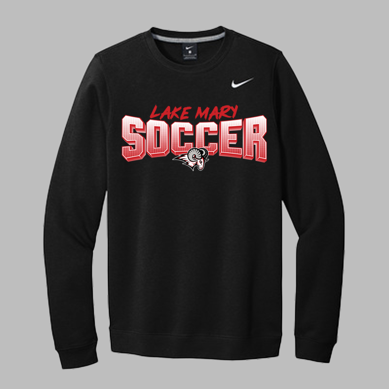 Lake Mary Soccer Block Text Crew Necks and Hoodies