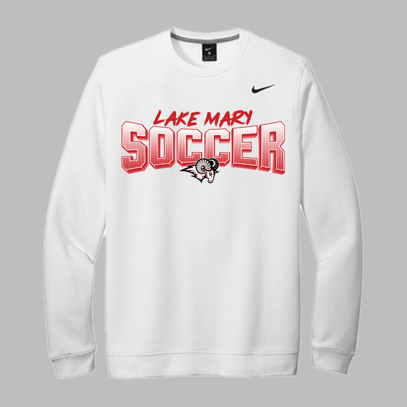 Lake Mary Soccer Block Text Crew Necks and Hoodies