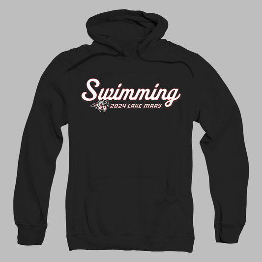 LMHS Swim Script Hoodie