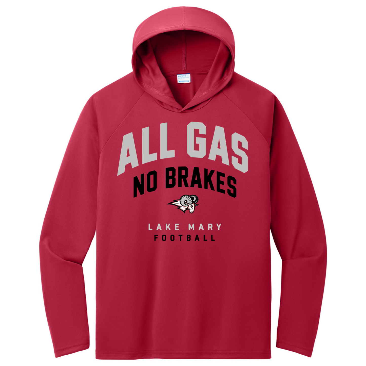 All Gas No Brakes Dark Hooded Long Sleeve