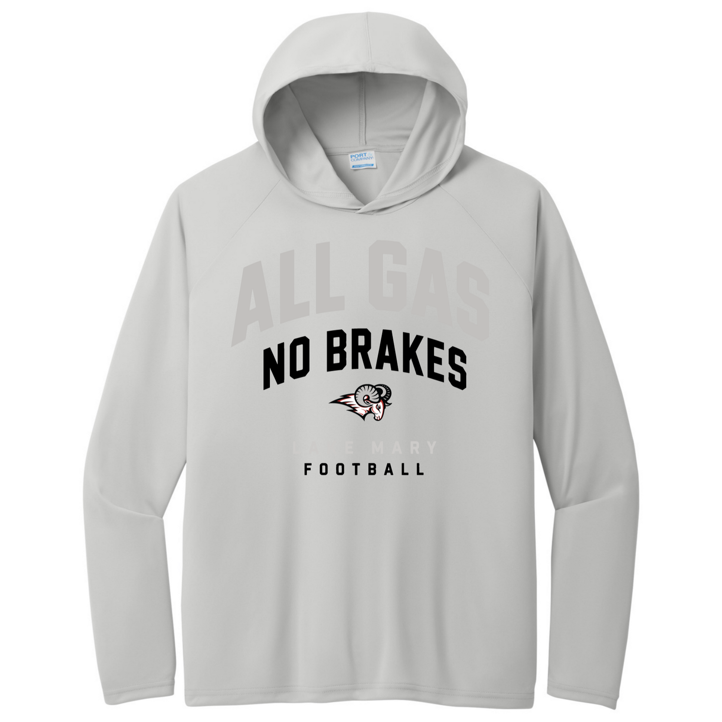 All Gas No Brakes Dark Hooded Long Sleeve