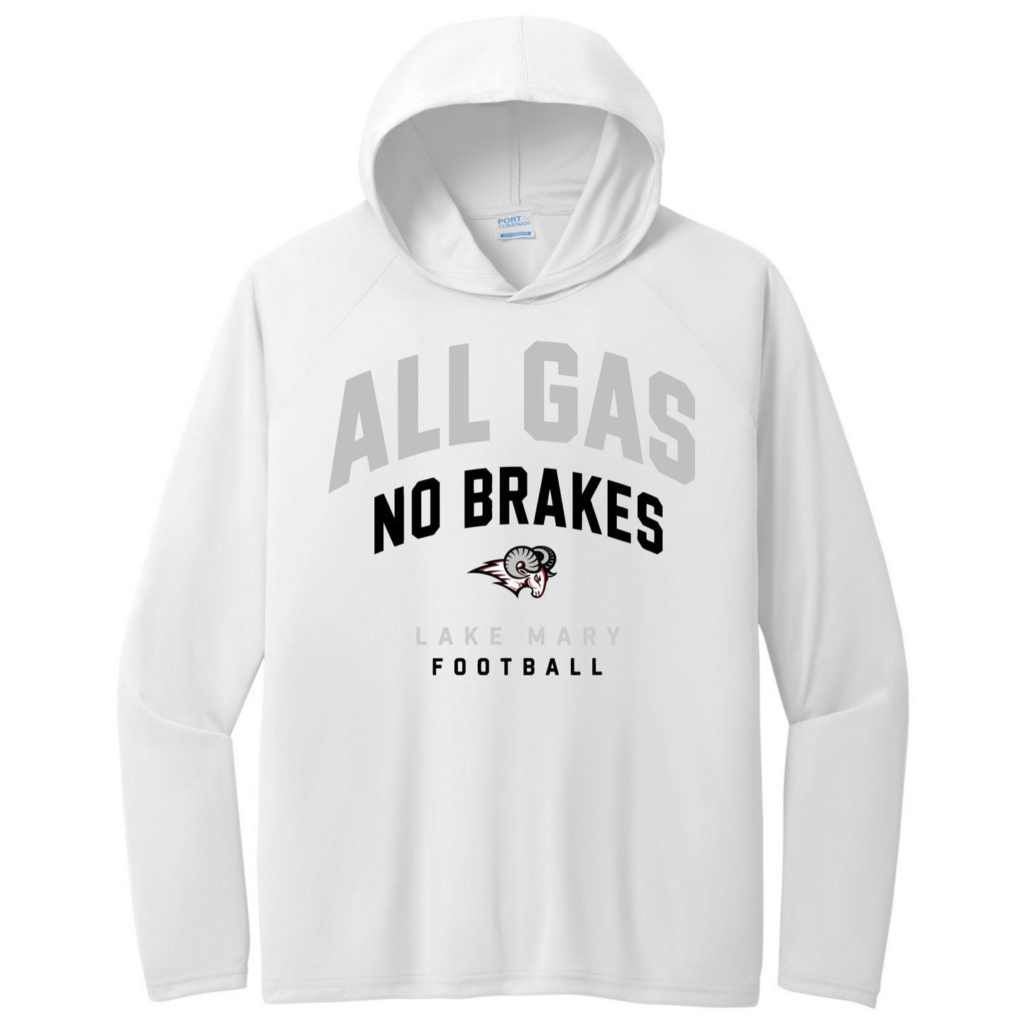 All Gas No Brakes Dark Hooded Long Sleeve
