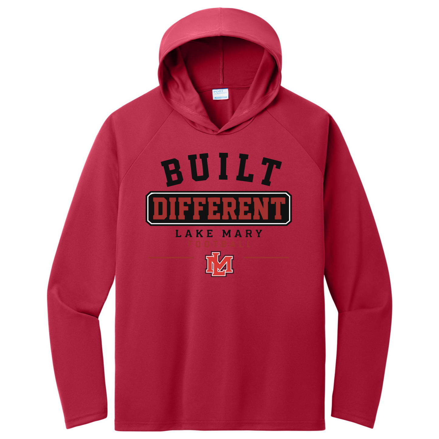 Hoodies Build Different Banner Black  Long Sleeve