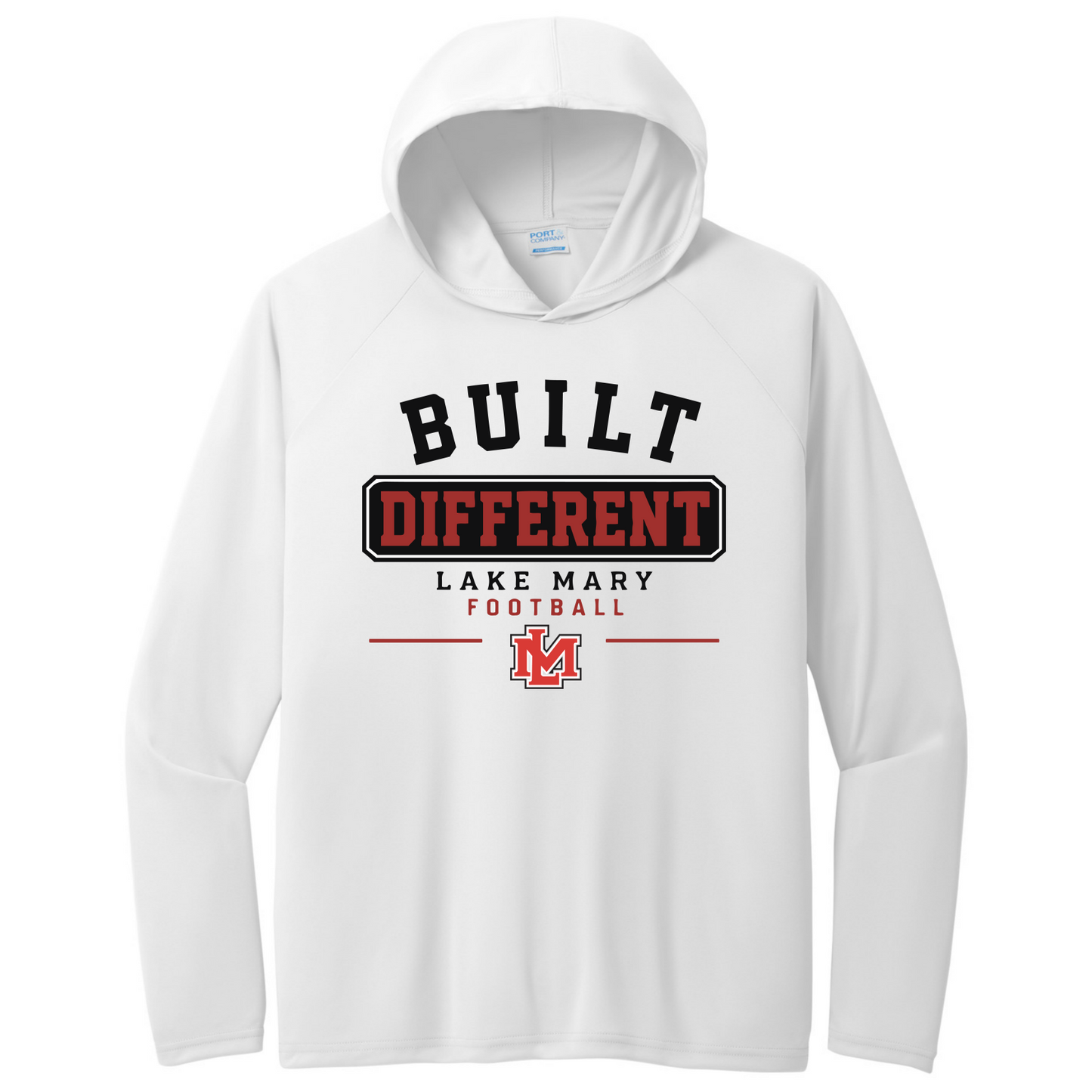 Hoodies Build Different Banner Black  Long Sleeve