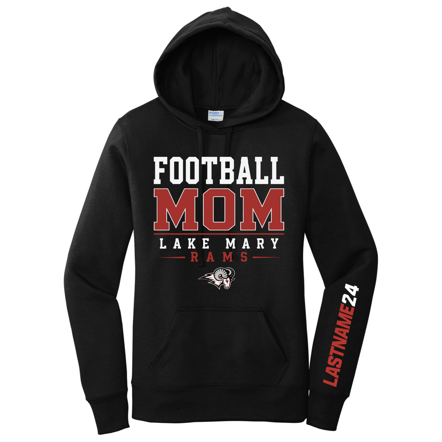 Football Mom Ladies Hoodie