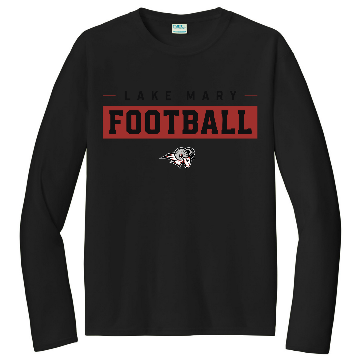 LM FOOTBALL Banner Black  Long Sleeve