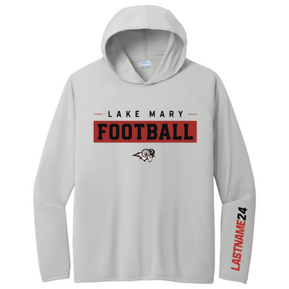 Lake Mary FOOTBALL Banner Black Personalized Long Sleeve Hoodie