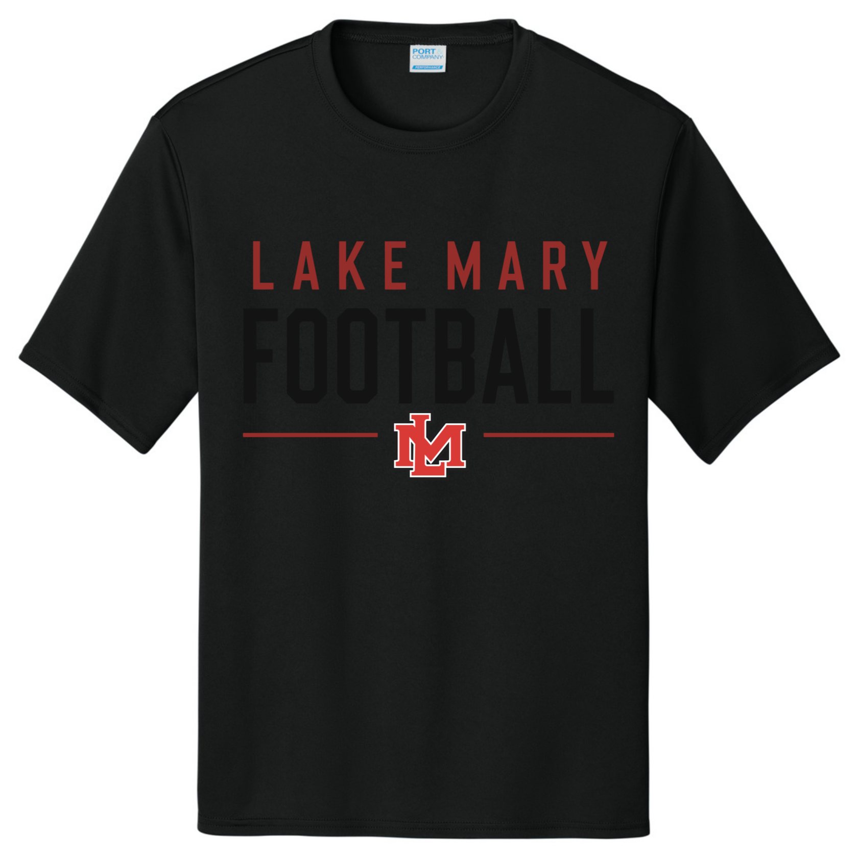 LAKE MARY Tees LM Football LM Black@2x Short Sleeve - Short Sleeve