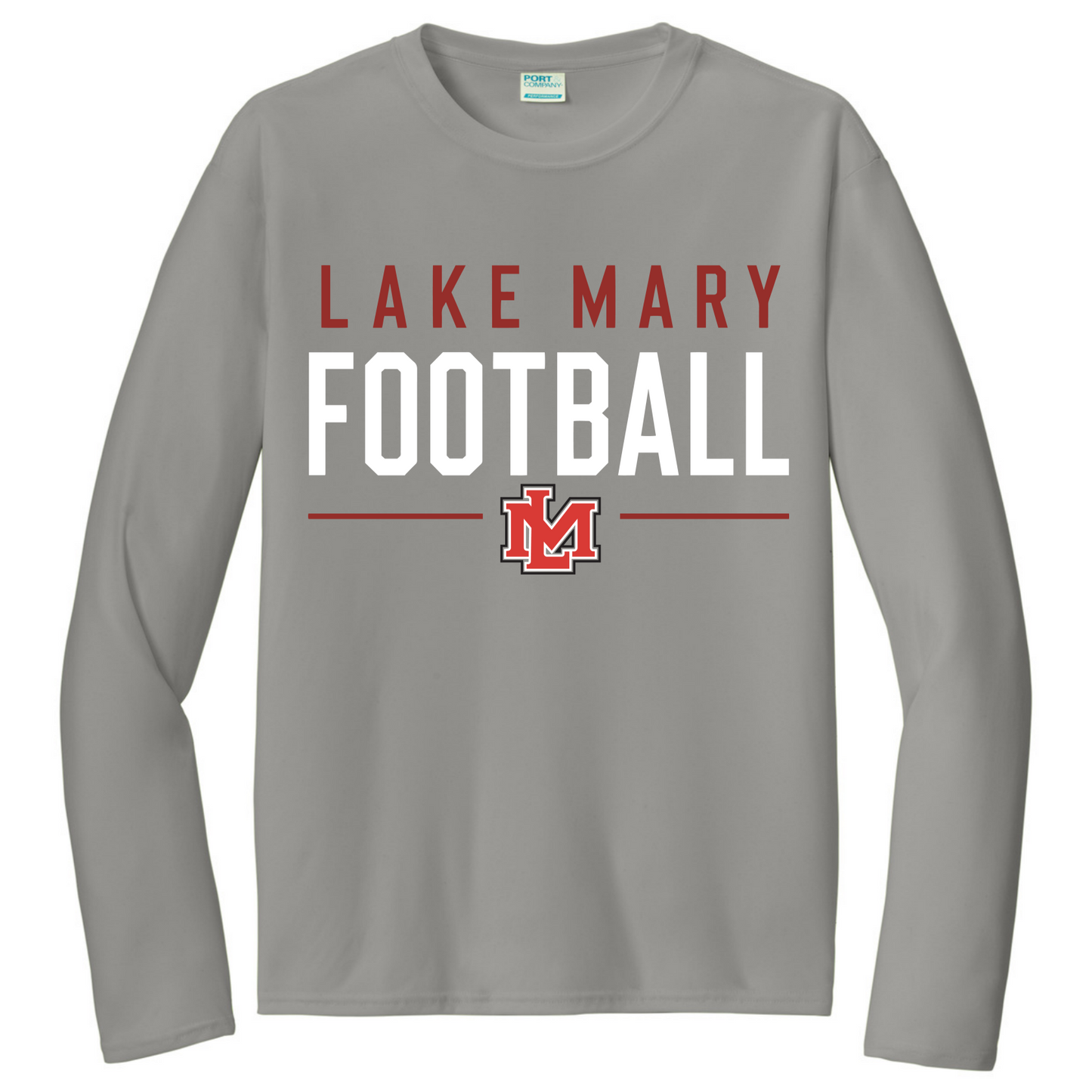LAKE MARY Tees LM Football LM White@2x Long Sleeve - Long Sleeve