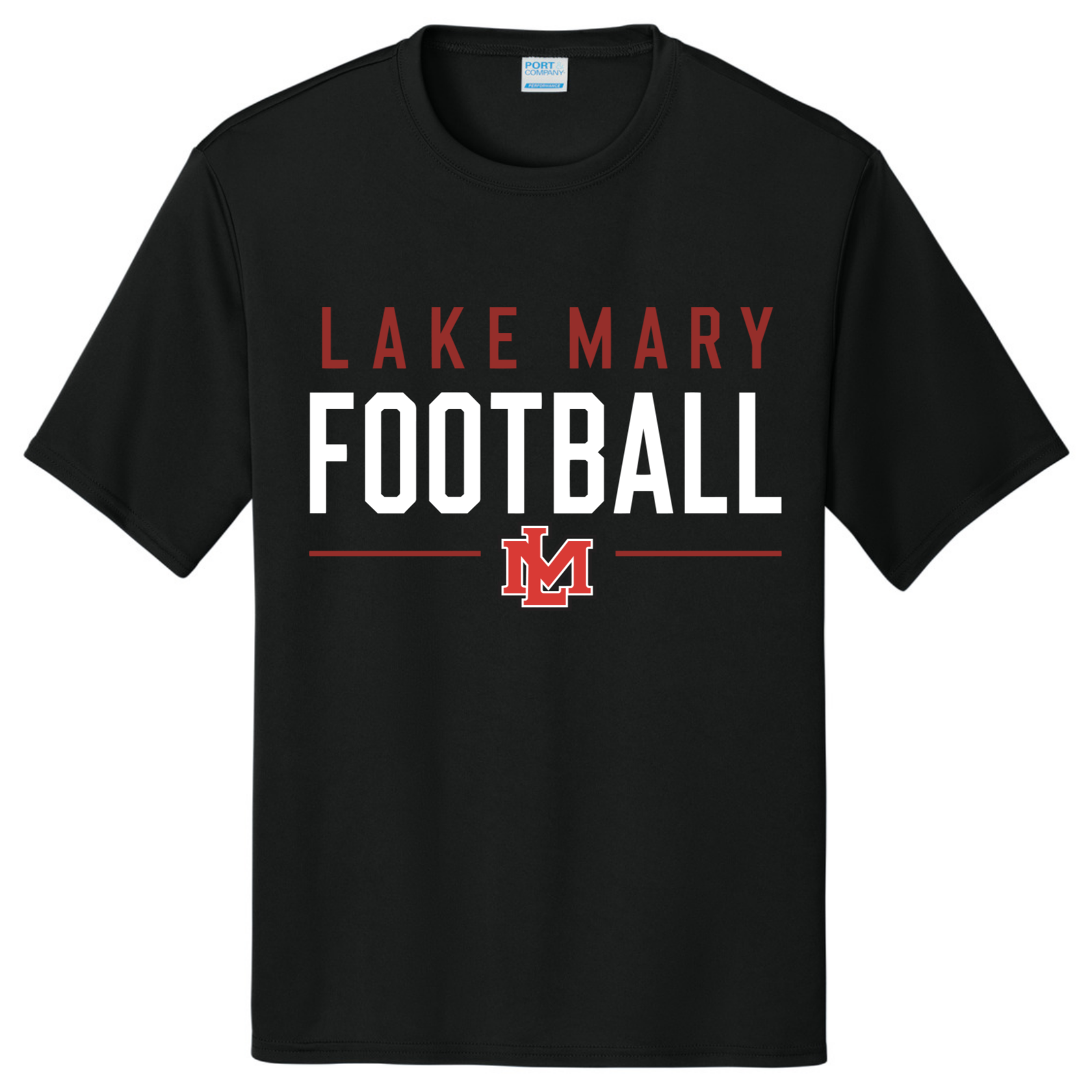 LAKE MARY Tees LM Football LM White@2x Short Sleeve - Short Sleeve