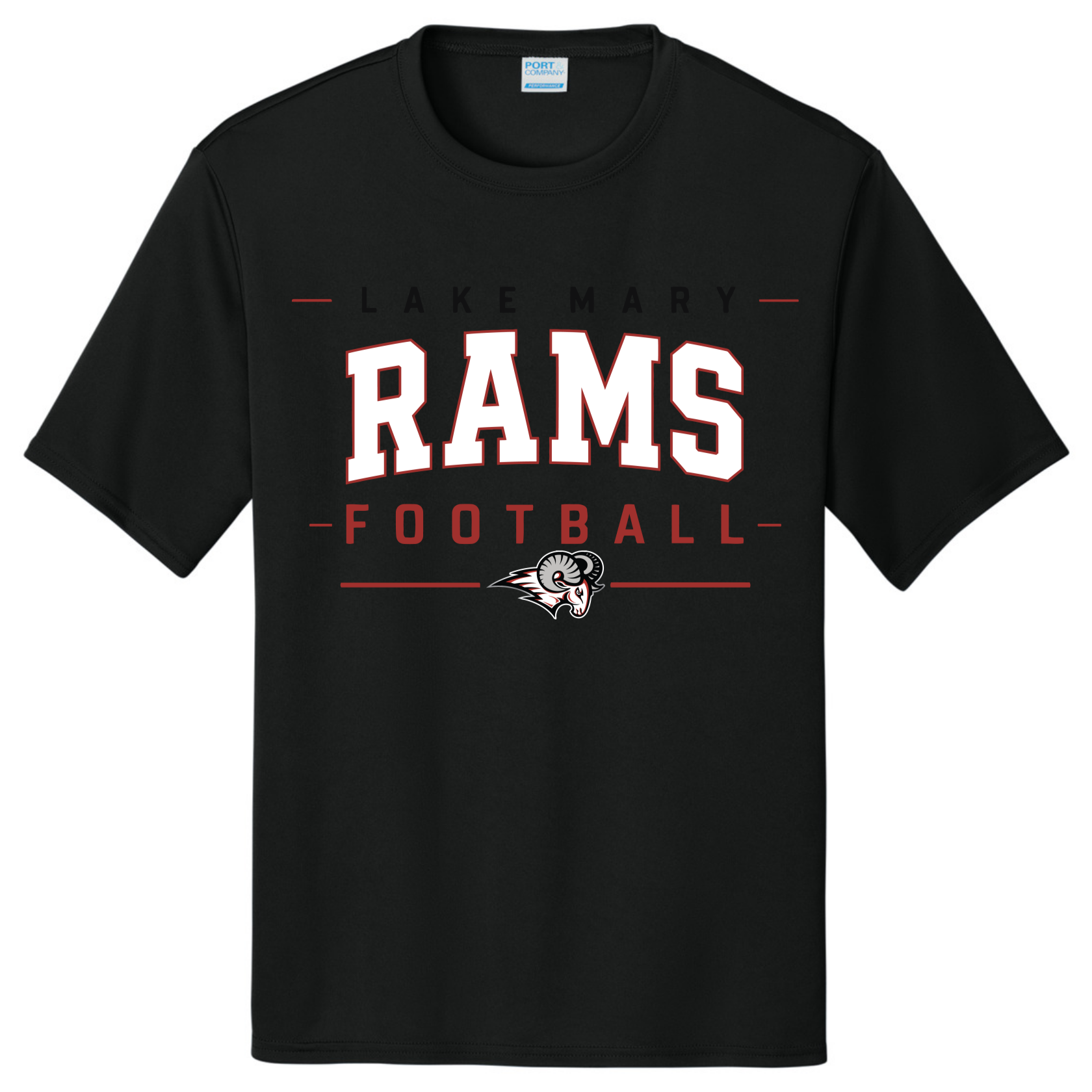 LAKE MARY Tees LM Rams Arch White@2x Short Sleeve - Short Sleeve