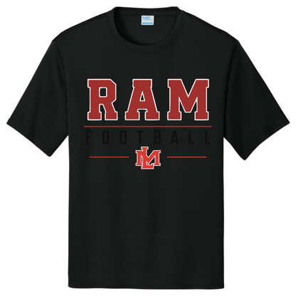 LAKE MARY Tees RAM Football Black@2x Short Sleeve - Short Sleeve