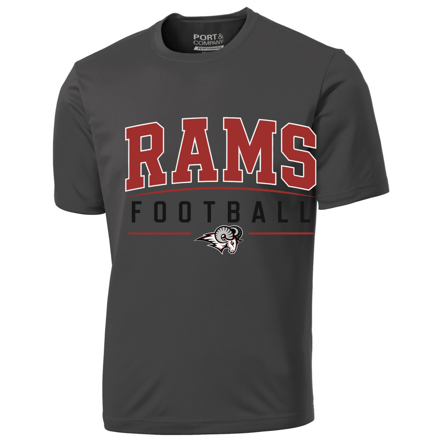 LAKE MARY Tees Rams Arch Red@2x Short Sleeve - Short Sleeve