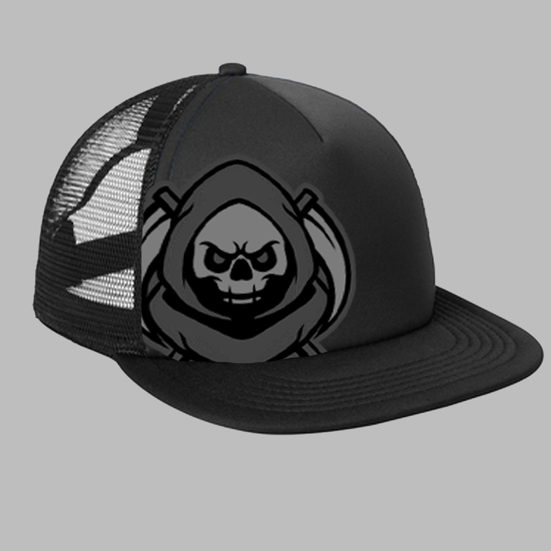 Reapers Offset flat bill smoke trucker