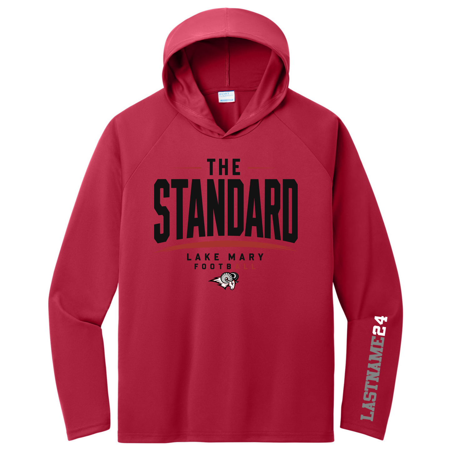 The Standard Black Personalized Long Sleeve Hoodie